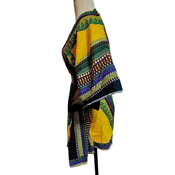 Dashiki multi-color tribal shirt Pattra Chiang-Mai One Size  see measurements - Picture 5 of 10